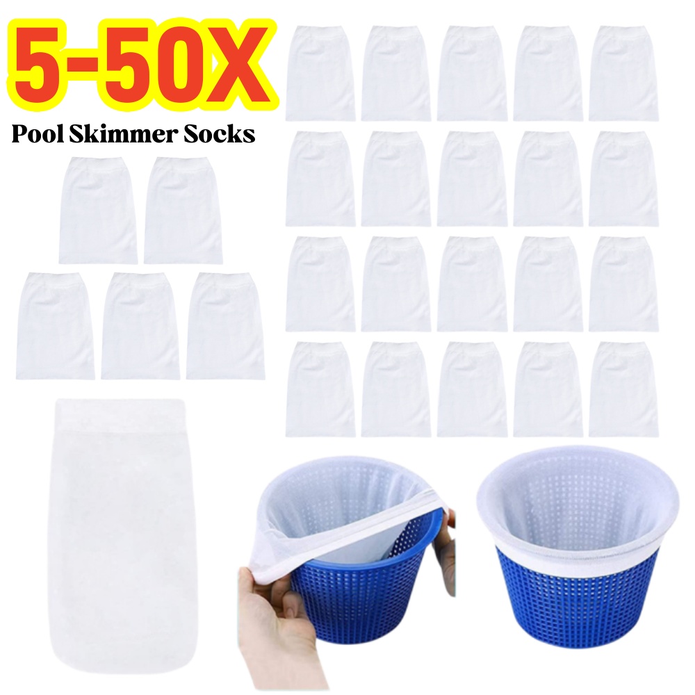 Pool Skimmer Net - 5-50PCS Pool Skimmer Socks Household Perfect