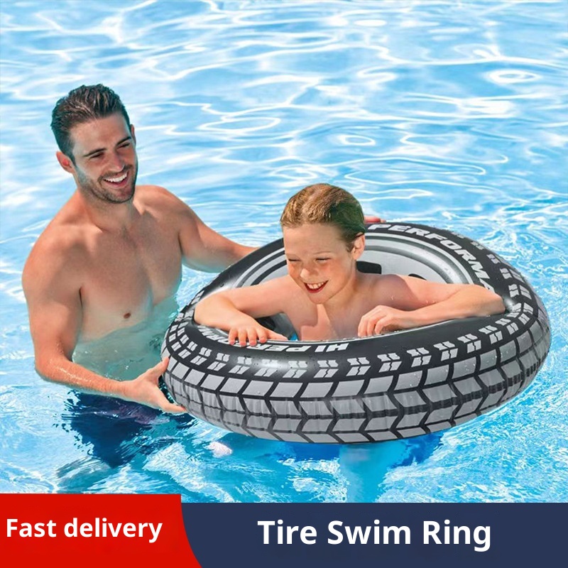 Pool Float Ring Inflatable - Inflatable Tire Swimming Ring Extra-Large Thickened