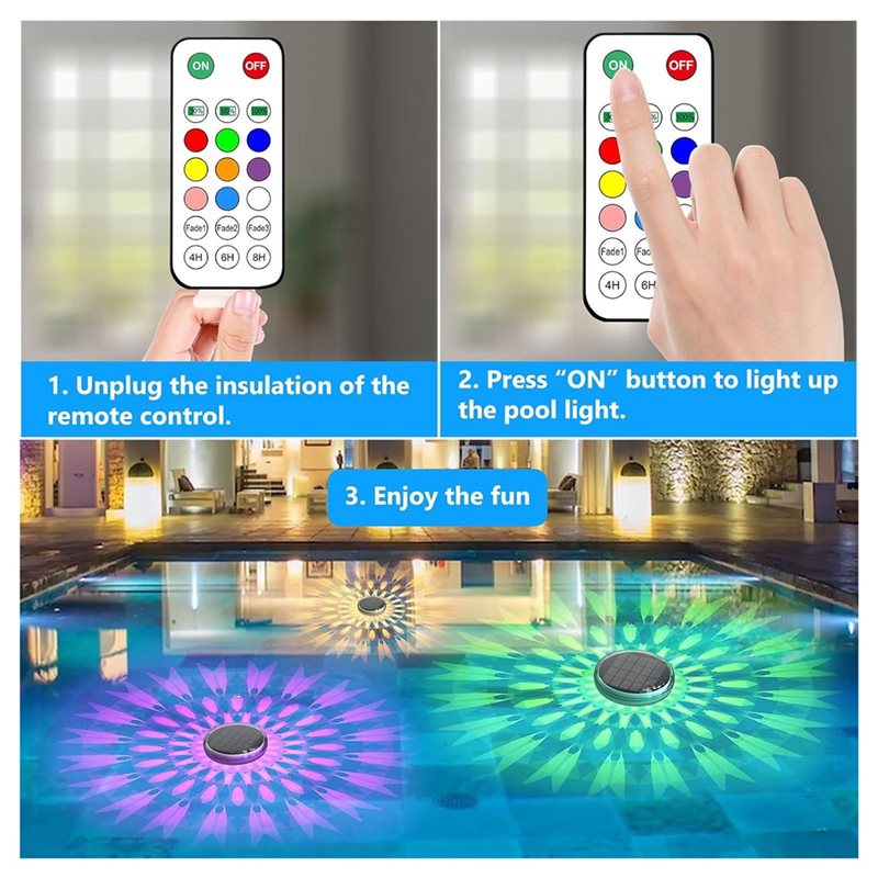 WCS-Solar Rechargeable Floatin - Pool Light Solar Rechargeable recension och pris