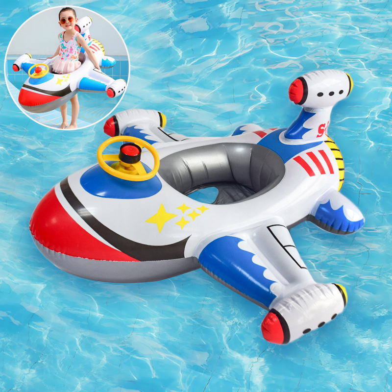 Baby Swimming Circle Airplane  - Pool Float Ring Inflatable recension och pris