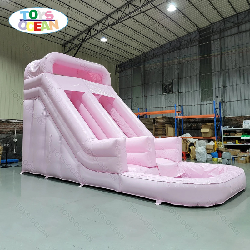 Commercial Grade Pink Double L - Water Slide Inflatable recension och pris