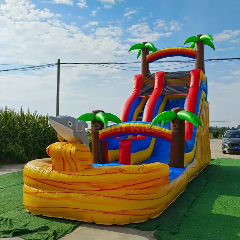 Giant Tropical Dolphin Theme I - Water Slide Inflatable recension och pris