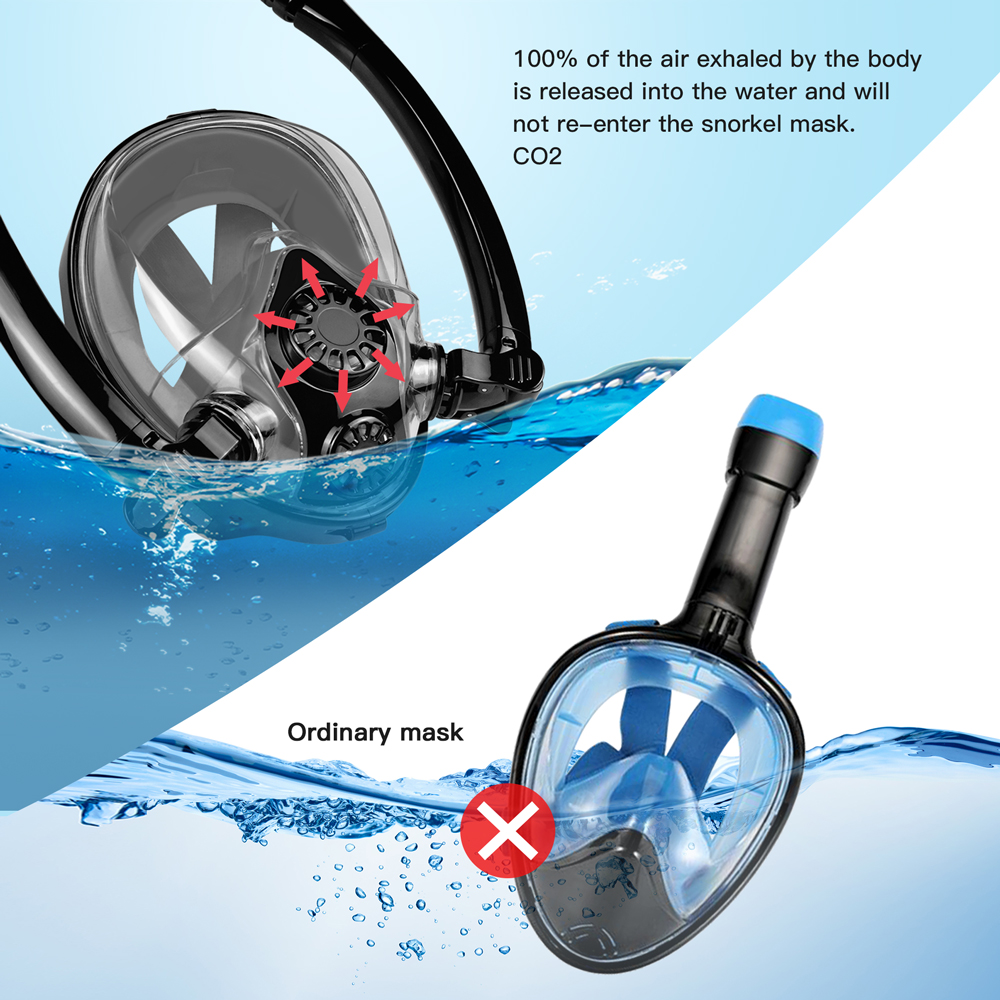 QDWETS 0.5L Mini Scuba Diving  - Snorkel Mask Full Face recension och pris