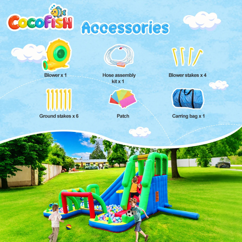 Cocofish Large Inflatable Wate - Water Slide Inflatable recension och pris