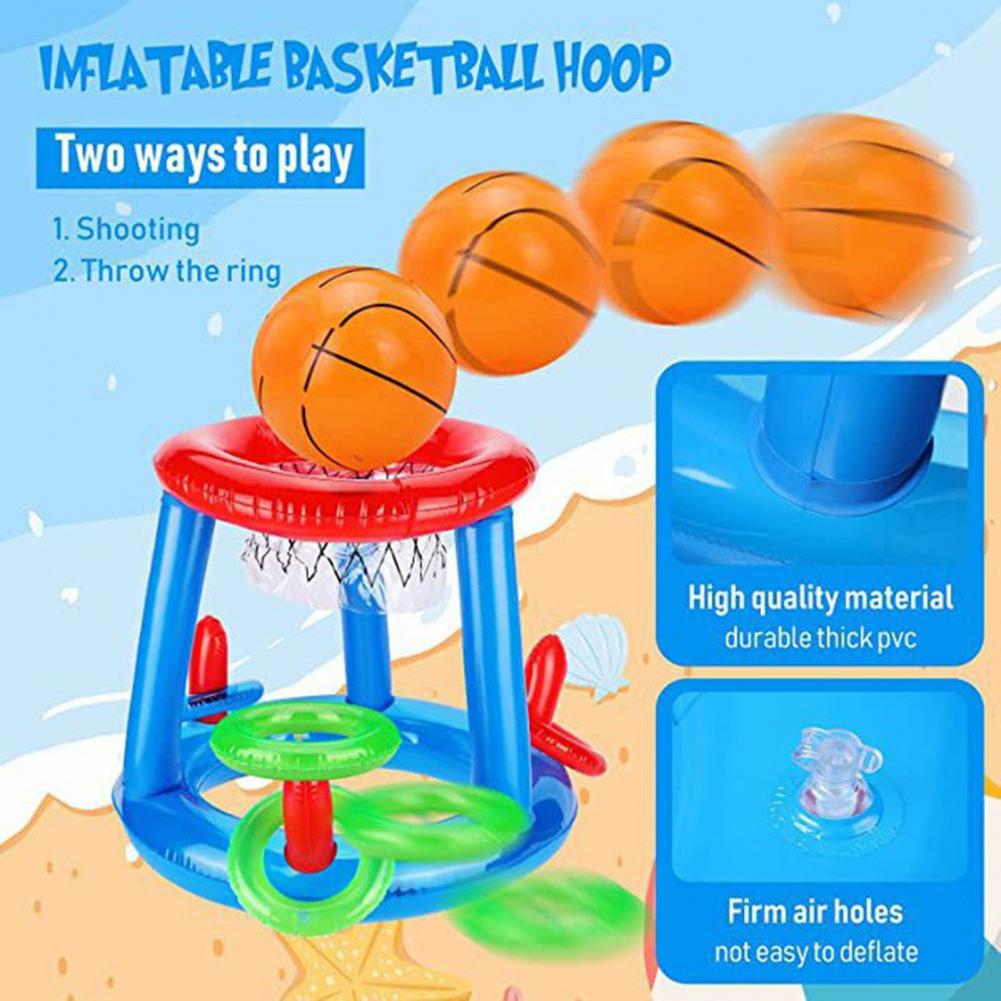 Inflatable Basketball Hoop & C - Pool Float Ring Inflatable recension och pris