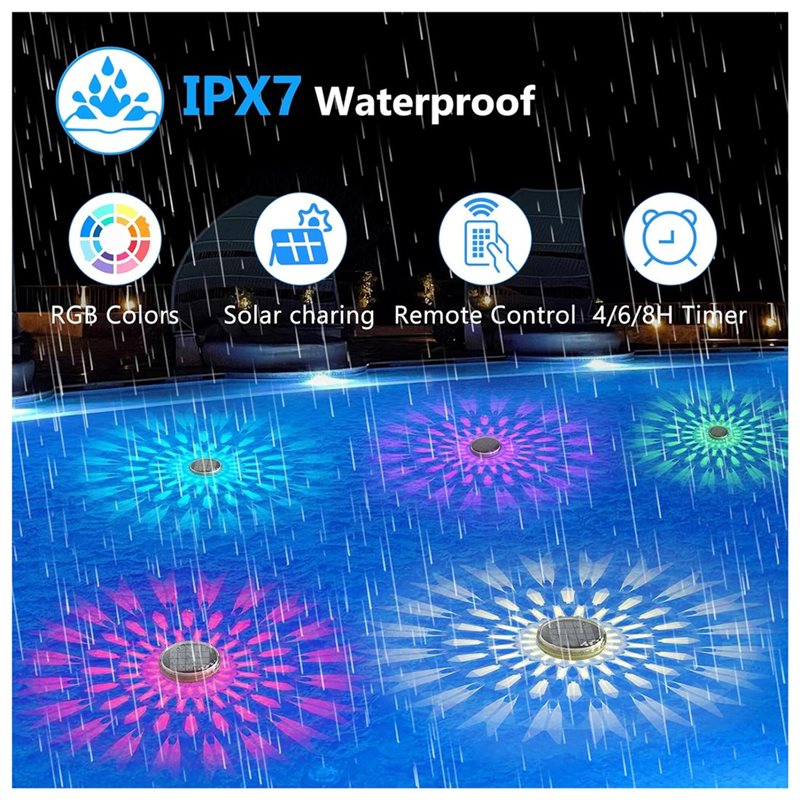 ABKW-Floating Pool Lights(4 Pa - Pool Light Solar Rechargeable recension och pris